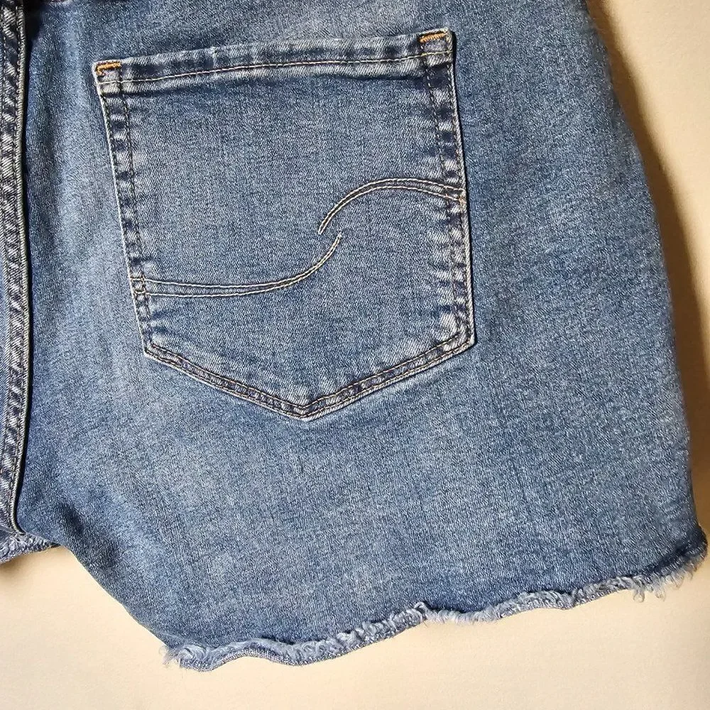 EUC LEVI'S STRAUSS HIGH RISE SHORTS RAW HEM SIZE 12 - W31